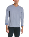 Vince Double Stripe Long Sleeve T-shirt In White
