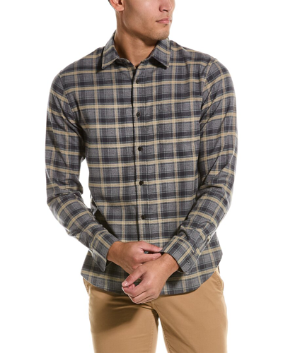 Vince Willow Plaid Shirt In Gray