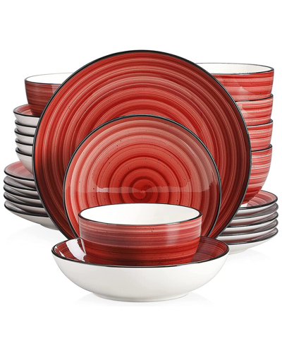 Elama Gia 24pc Stoneware Dinnerware Set