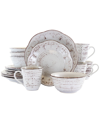 ELAMA ELAMA RUSTIC BIRCH 16PC STONEWARE DINNERWARE SET