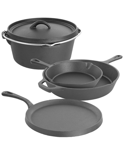 Megachef Pre-seasoned Cast Iron 5pc Cookware Set