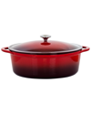 Megachef 7qt Oval Enameled Cast Iron Casserole