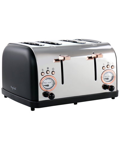 Megachef 4 Slice Wide Slot Toaster With Variable Browning In Black