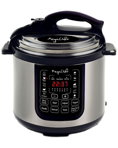 Megachef 8qt Digital Pressure Cooker With 13 Pre-set Multi Function Features In Silver