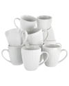 Elama Elle 12 Piece Round Porcelain Mug Set