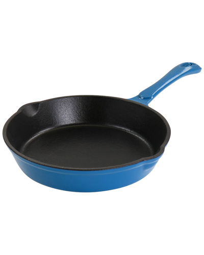 MEGACHEF MEGACHEF ENAMELED ROUND 8IN PRESEASONED CAST IRON FRYING PAN