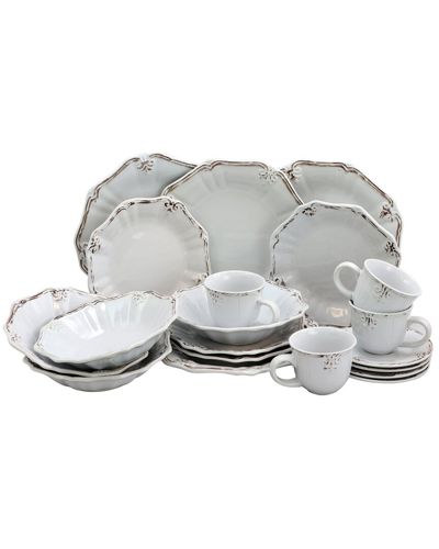 ELAMA ELAMA FLEUR DE LYS 20PC DINNERWARE SET