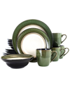 ELAMA ELAMA GRAND JADE 16PC 3-TIER STONEWARE DINNERWARE SET