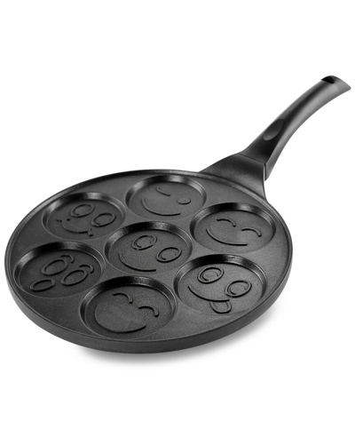 MEGACHEF MEGACHEF HAPPY FACE EMOJI NONSTICK PANCAKE MAKER PAN