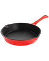 Megachef Enameled Round 8in Preseasoned Cast Iron Frying Pan