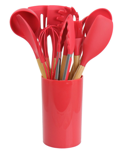 MEGACHEF MEGACHEF SET OF 12 SILICONE/WOOD COOKING TOOLS