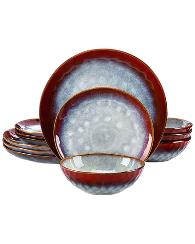 ELAMA ELAMA SAMARA 12PC STONEWARE DINNERWARE SET