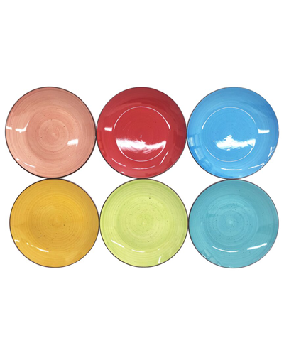 ELAMA ELAMA SEBASTIAN 6PC STONEWARE SALAD PLATE SET