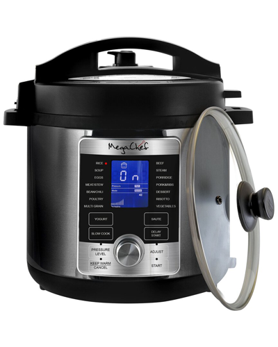 Megachef 6qt Stainless Steel Electric Digital Pressure Cooker With Lid