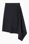 COS ASYMMETRIC PINSTRIPED WOOL SKIRT