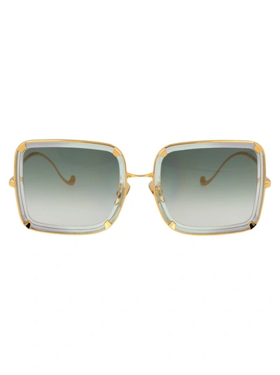 Anna-karin Karlsson White Moon Sunglasses In Jade