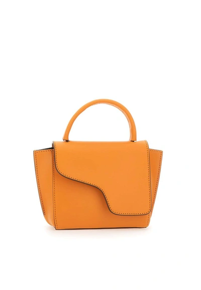 Atp Atelier Mini Leather Bag In Tangerine