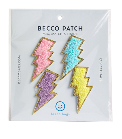 Becco Bags Kids'  Lightning Bolts 4-piece Patch Set In Multi