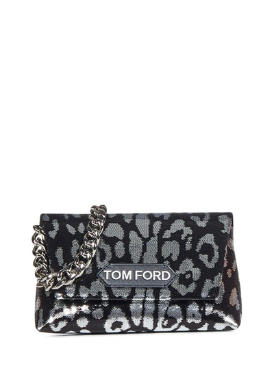Tom Ford Silver Leopard Handbag