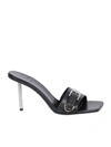 GIVENCHY BLACK VOYOU SANDALS