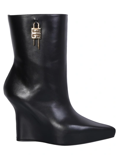 GIVENCHY BLACK G-LOCK ANKLE BOOTS