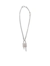 GIVENCHY SILVER LOCK NECKLACE