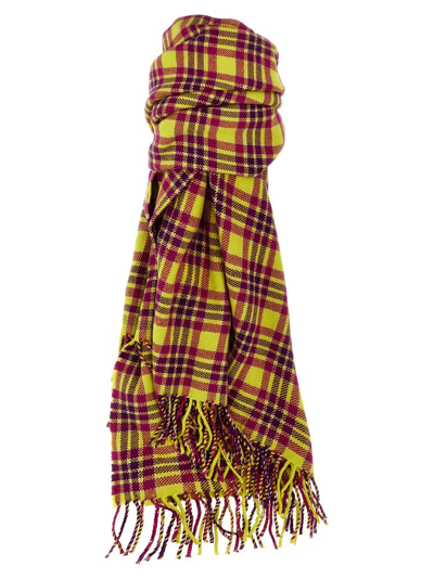 Etro Checked Fringed Edge Scarf In Multi