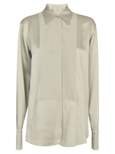 Jil Sander Long-sleeve Button-down Shirt In Green