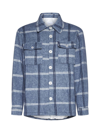 Family First Check Flannel Overshirt In Blue