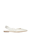 Ferragamo Vara Leather Slingback Ballet Flats In Mascarpone