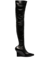 GIVENCHY GIVENCHY LEATHER OVER THE KNEE HEEL BOOTS