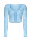 Jacquemus Knit Cardigan In Blue