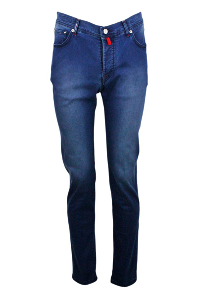 Kiton Five-pocket Luxury Jeans In Dark Wash