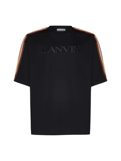 Lanvin Crewneck Cotton T-shirt In Black