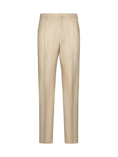 Lanvin Straight-leg Trousers In Beige