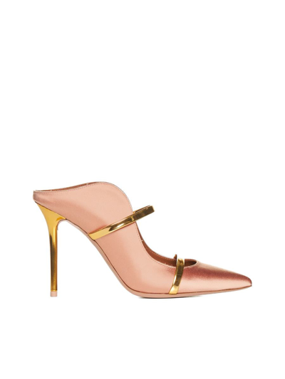 Malone Souliers Flat Shoes In Blush Gold
