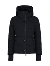 Moncler Guyane Nylon Blend Short Down Jacket In Black