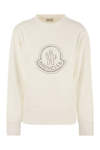 MONCLER MONCLER LOGO SWEATSHIRT WITH CRYSTALS