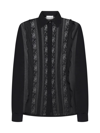 P.a.r.o.s.h Black Shirt With Lace Details In Black