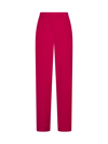 P.a.r.o.s.h Satin, Viscose And Linen Trousers In Fuchsia