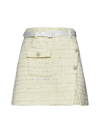Self-portrait Boucle Mini Skirt In Yellow