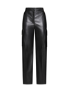 Stella Mccartney Vegetarian Leather Wide-leg Cargo Pants In Black