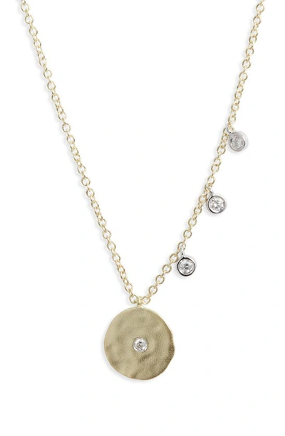 Meira T Women's 14k Gold & Diamond Disc Necklace In Yellow Gold