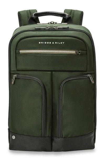 Briggs & Riley Hta Slim Expandable Backpack In Forest