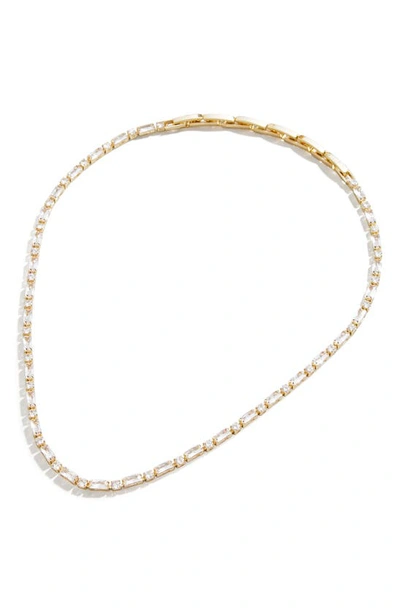 BAUBLEBAR ADJUSTABLE CUBIC ZIRCONIA TENNIS NECKLACE