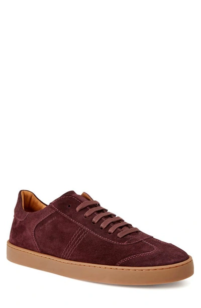 Bruno Magli Men's Bono Low-top Suede Trainers In Bordeaux Suede