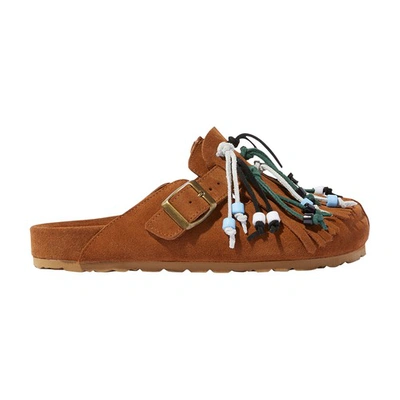 Scarosso Gea Mules In Tan - Suede
