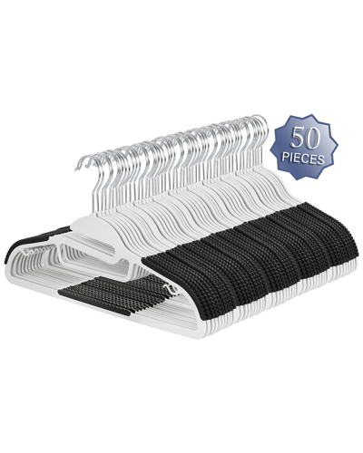 Elama Home 50pc Non Slip Hangers With U-slide