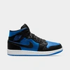 Nike Jordan Air Retro 1 Mid Casual Shoes In Black/royal Blue/black/white