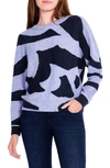 Nic + Zoe Dusk Days Intarsia Cardigan In Blue Multi